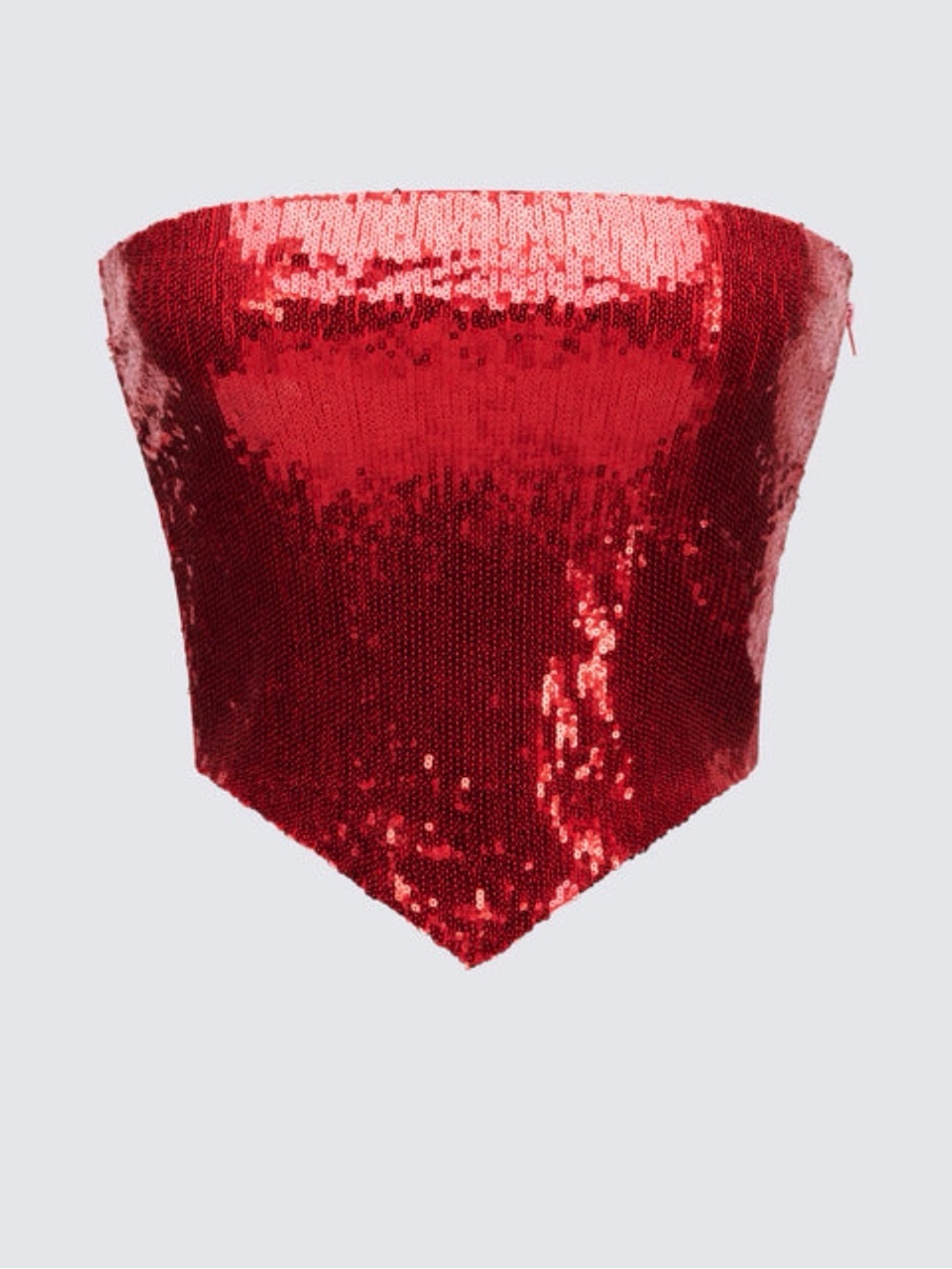 NWOT Finesse Astraia Red Sequin Bandeau Top